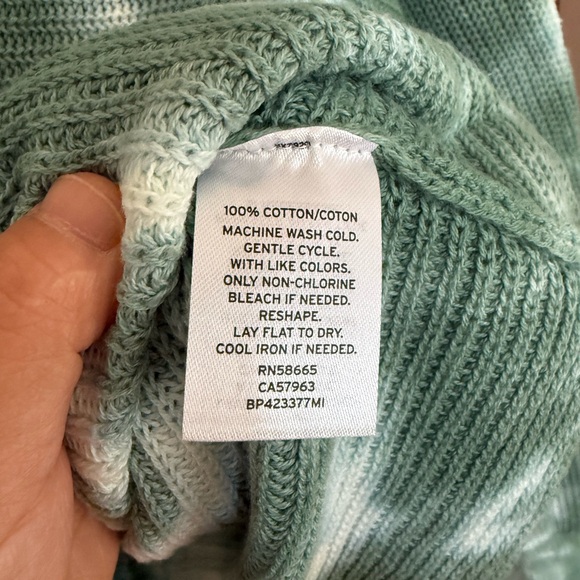 BP Tie Dye Sweater in Green and White - Picture 5 of 6